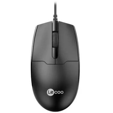 Imagem de Mouse Usb Lenovo Lecoo Ms101 Preto Ergonômico.