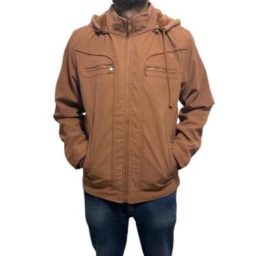 Imagem de Jaqueta Sarja Masculina Com Interna Revestida - Ast Store, G, Bege