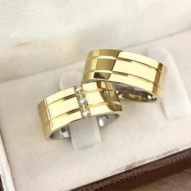 Imagem de aliança moeda, Dourado, 14