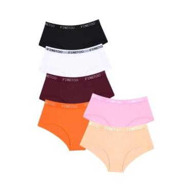 Imagem de Calcinhas Femininas De Algodão Com Cintura Baixa, 6 Peças, Sexy, Respi