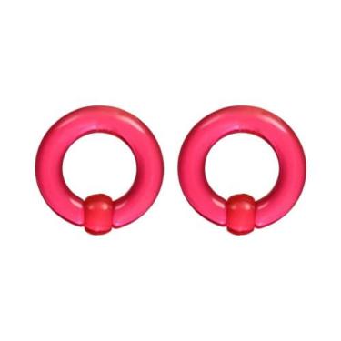 Imagem de Piercing De Acrílico Tamanho Grande BCR Captive Bead Ring, Expansor De