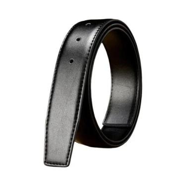 Imagem de Cinto Masculino De Couro Legítimo Preto 24 28 30 32 35 38cm Largura Se