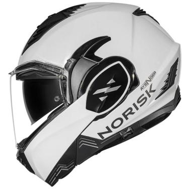 Imagem de Capacete Norisk Avenger Monocolor Articulado Branco - Articulado