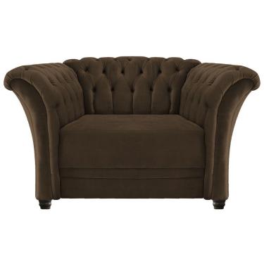 Imagem de Poltrona Decorativa Chesterfield Marrom