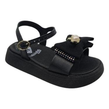 Imagem de Sandália Molekinha Meninas Preta Ultraleve Fivela Ajustavel-Feminino