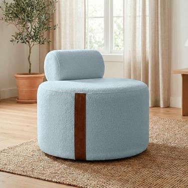 Imagem de Poltrona Decorativa Orgânica Erica Luxo Sala Bouclê Moderna