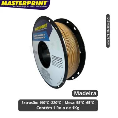 Imagem de Filamento 3D - PLA Madeira - Rolo 1KG (1.75mm)