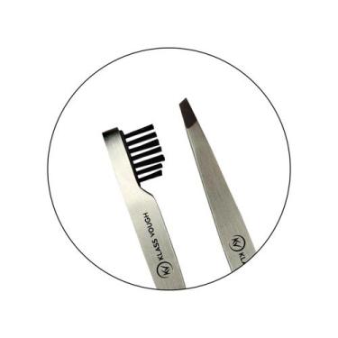 Imagem de Pinça Chanfrada e Pente Profissional para Sobrancelhas TW-25 Klass Vou