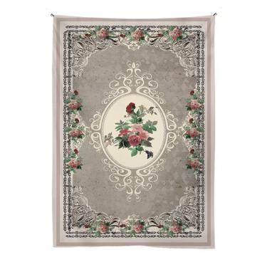 Imagem de Tapeçaria, planta, flor, parede, microtecido, 150x130cm, decoração de 