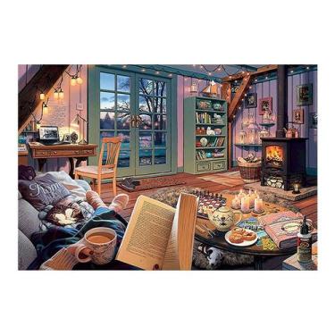 Imagem de Tapeçaria de parede Cosy Cottage, microtecido, 150x110cm, decoração de
