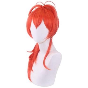 Imagem de A peruca de cosplay Genshins Impacts dilui o cabelo sintético em 60 cm