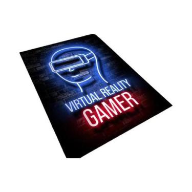 Imagem de Tapete De Jogo Neon Cyberpunk, Tapete Antirruído Para Sala De Jogos, T