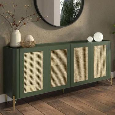 Imagem de Aparador Buffet Porta Sextavada 180cm Pés Metal 100% MDF - Casa Lar In