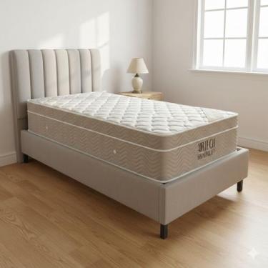 Imagem de Colchão Airtech Spring Pocket Solteiro 88x188x25 Ortobom, BEGE