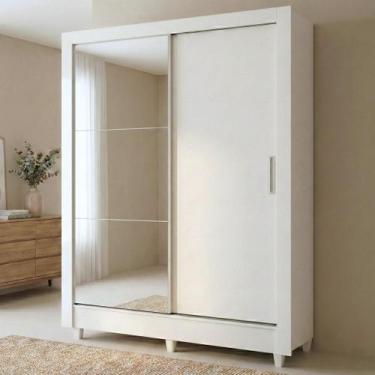 Imagem de Guarda Roupa Solteiro com Espelho 2 Portas de Correr Roma - Santos And