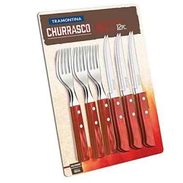 Imagem de Jogo para Churrasco 12 Peças Tramontina Vermelho, POLYWOOD