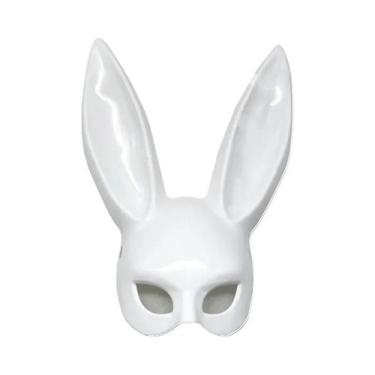 Imagem de Máscara De Coelho Preto E Branco Para Decoração De Festa De Halloween,