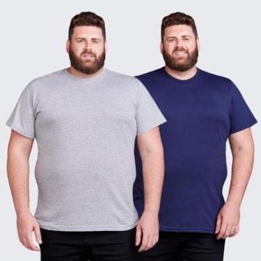 Imagem de Kit 2 Camisa Masculina Básica Plus Size-Masculino