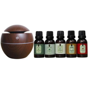 Imagem de Combo Difusor Elétrico + 5 Essências De 30Ml Hidrossolúveis - Nattuaro