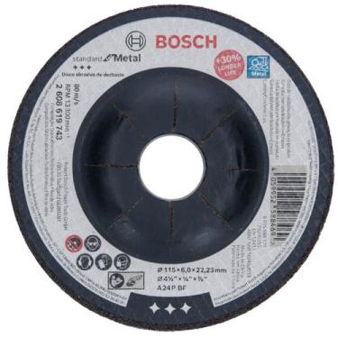 Imagem de Disco Desbaste 4.1/2" 115x6,0x22,2 Std Metal 2608619743 Bosch Unica, U