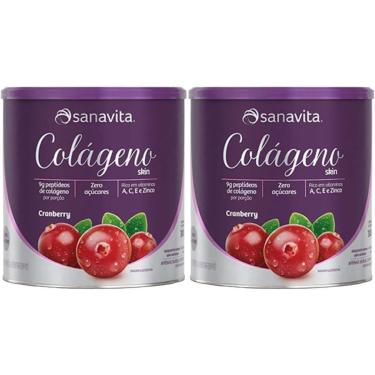 Imagem de Kit 2X Colágeno Skin - 300g Cranberry - Sanavita-Masculino