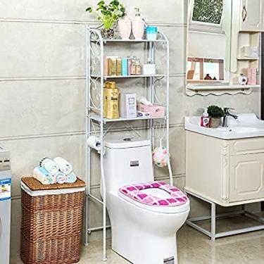 Imagem de Economizador De Espaço De Banheiro Sobre O Vaso Sanitário, Organizador De Banheiro De 3 Camadas, Prateleira De Armação De Metal Para Lavanderia De Banheiro Doméstico, Armário De Armazenamento De B