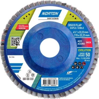 Imagem de Flap-disc, Disco de Desbaste/acabamento, 4.1/2" - 115 mm, Grão 50, R-8