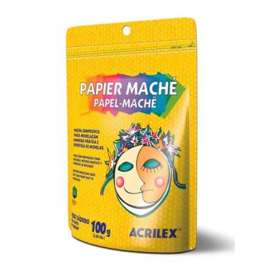 Imagem de Papel Machê Acrilex 100g Massa Semi Pronta 01210