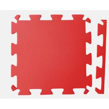 Imagem de Tatame Eva 10mm 50x50 - Tapete infantil emborrachado - AMS, Vermelho