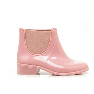 Imagem de Bota Galocha Infantil Preta Impermeável Cano Curto Confortável - Genér