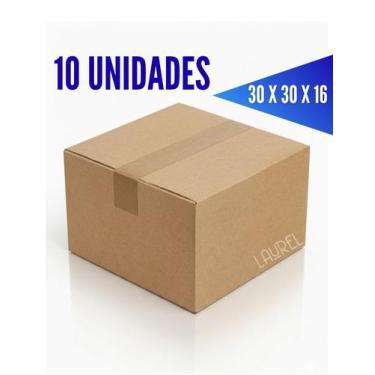 Imagem de 10 Unidades Caixa de Papelão 30x30x16 para Embalagem Envio E-Commerce 