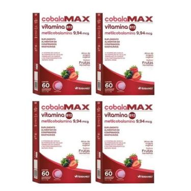 Imagem de kit com 4 Cobalamax Vitamina B12 sabor:Frutas vermelhas - HERBAMED, Fr