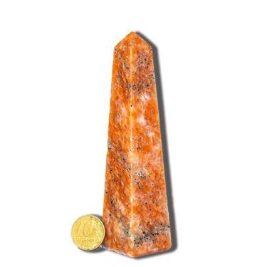 Imagem de Obelisco Calcita Laranja Natural 12 a 14 cm 200 a 300 g - Tipo B - Cri