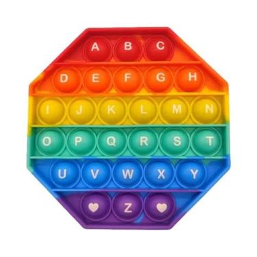 Imagem de Brinquedos Sensoriais Antiestresse Com Letras A-Z E Números, Pop It De