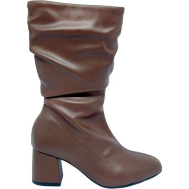 Imagem de Bota Feminina Casual Dia a Dia Passeio Trabalho Cano Baixo Salto Bloco e Zíper Lateral Conforto Beira Rio 9076.112