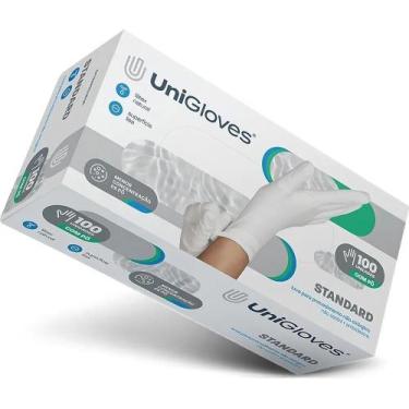 Imagem de Luvas Descartáveis UniGloves Standard Látex Natural Tamanho - Congratu