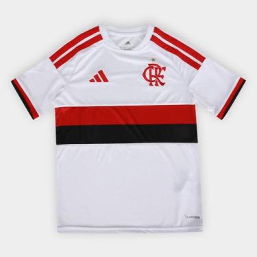 Imagem de Camisa Infantil Flamengo I 26/27 s/n Torcedor Adidas, Branco, 11/12A