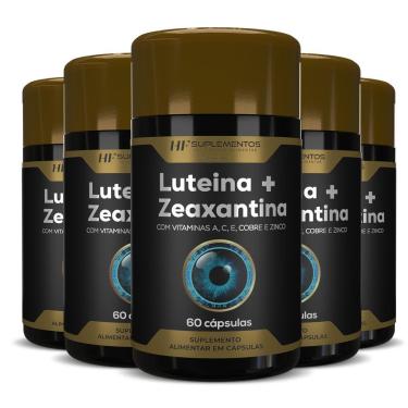 Imagem de 5X LUTEINA 20MG + ZEAXANTINA 3MG  VITAMINA A C E COBRE-Unissex