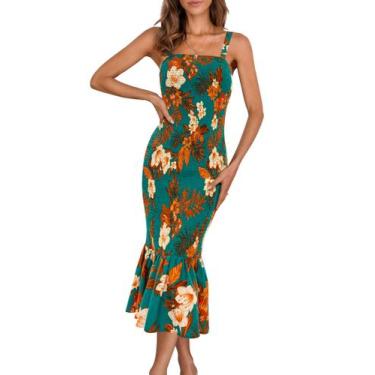 Imagem de Vestido PRETTYGARDEN Midi Floral Justo Sem Mangas XL