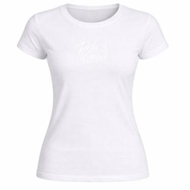 Imagem de Camiseta Baby look 100% Algodão Católica Estampa em DTF Pela Graça EI-