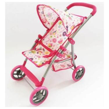 Imagem de Carrinho De Boneca Rosa Guarda Sol Tateti 7012 - 7898664630366 - Cales