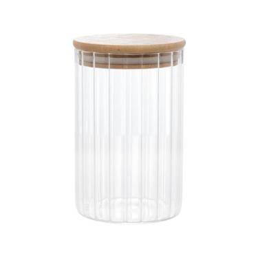 Imagem de Pote de Vidro Hermético 510ml com Tampa Bambu - ROJEMAC, 810ml, Transp