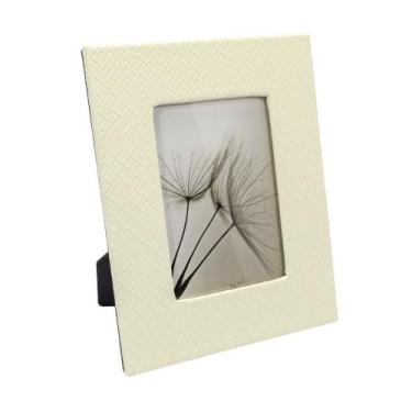 Imagem de Porta Retrato em Madeira Com Revestimento em PU Creme G 27x21cm - L. A