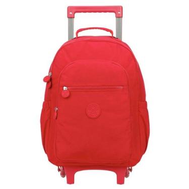 Imagem de Mochila de Carrinho Escolar Juvenil 16 Trendy College - Xeryus, Vermel