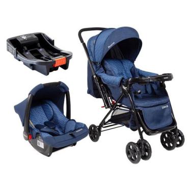 Imagem de Carrinho de Bebê Reverse Travel System Trio Azul Cosco Kids, Azul Raja