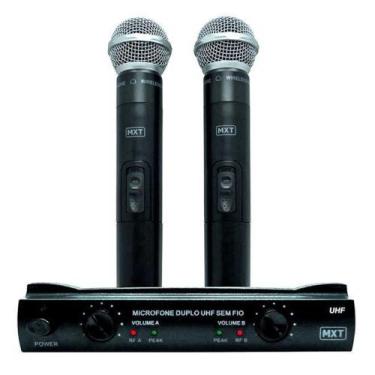 Imagem de Microfone Duplo Sem Fio Profissional UHF302 687.6-695.5mhz MXT