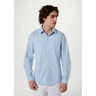 Imagem de Camisa masculina hering 4514 k0xx1rsi, Azul, XG