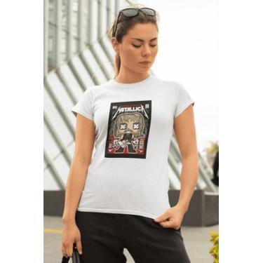 Imagem de Camiseta Poster Pop Style Inspiração METÁLICA Estampa DTF 100% Algodão