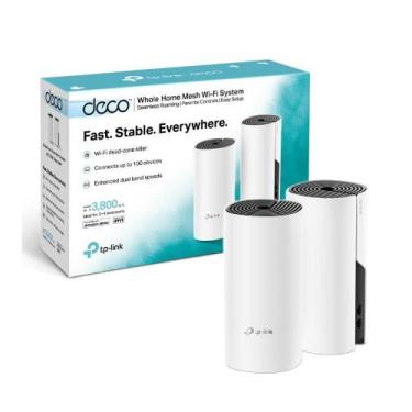 Imagem de Roteador Wifi Mesh Tp-Link Ac 1200 Deco M4 Kit Com 2 Mesh Gigabit Dual