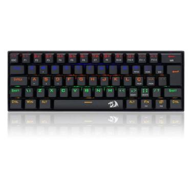 Imagem de Teclado Mecânico Redragon Lakshmi Rainbow Switch Marrom Preto K606r Pt